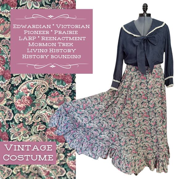 Prairie Pioneer Victorian Edwardian Costume HistoryBounding Trek LARP Size 16-XL - Picture 1 of 10